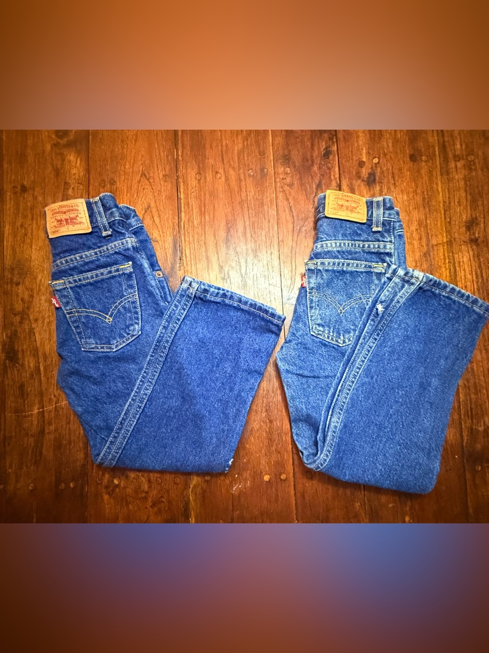 Two Levi's 550 Straight-Leg Denim Jeans Size 7 and 7X